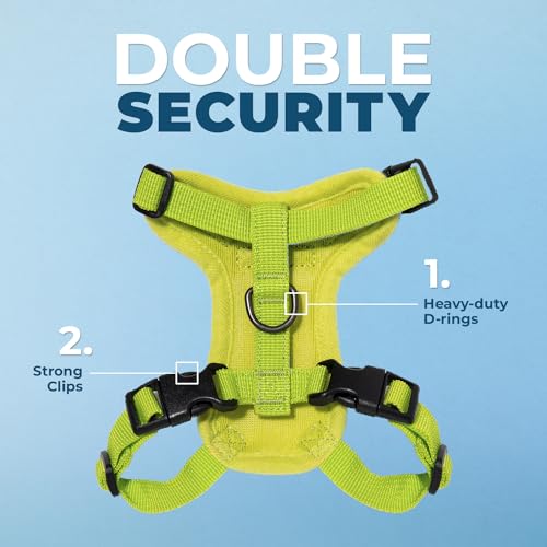 Voyager Step in Lock Cat Harness & Leash Set (Lime Green / S (Chest: 15 - 18"))