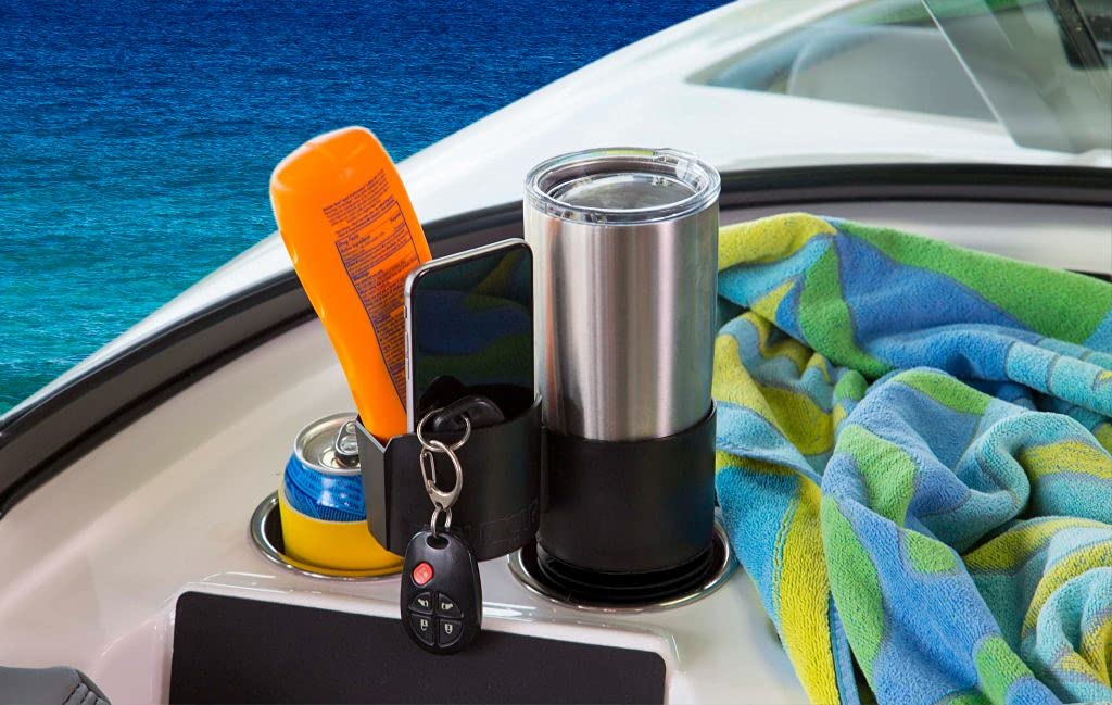 Two Cup Console Organizer (Black)