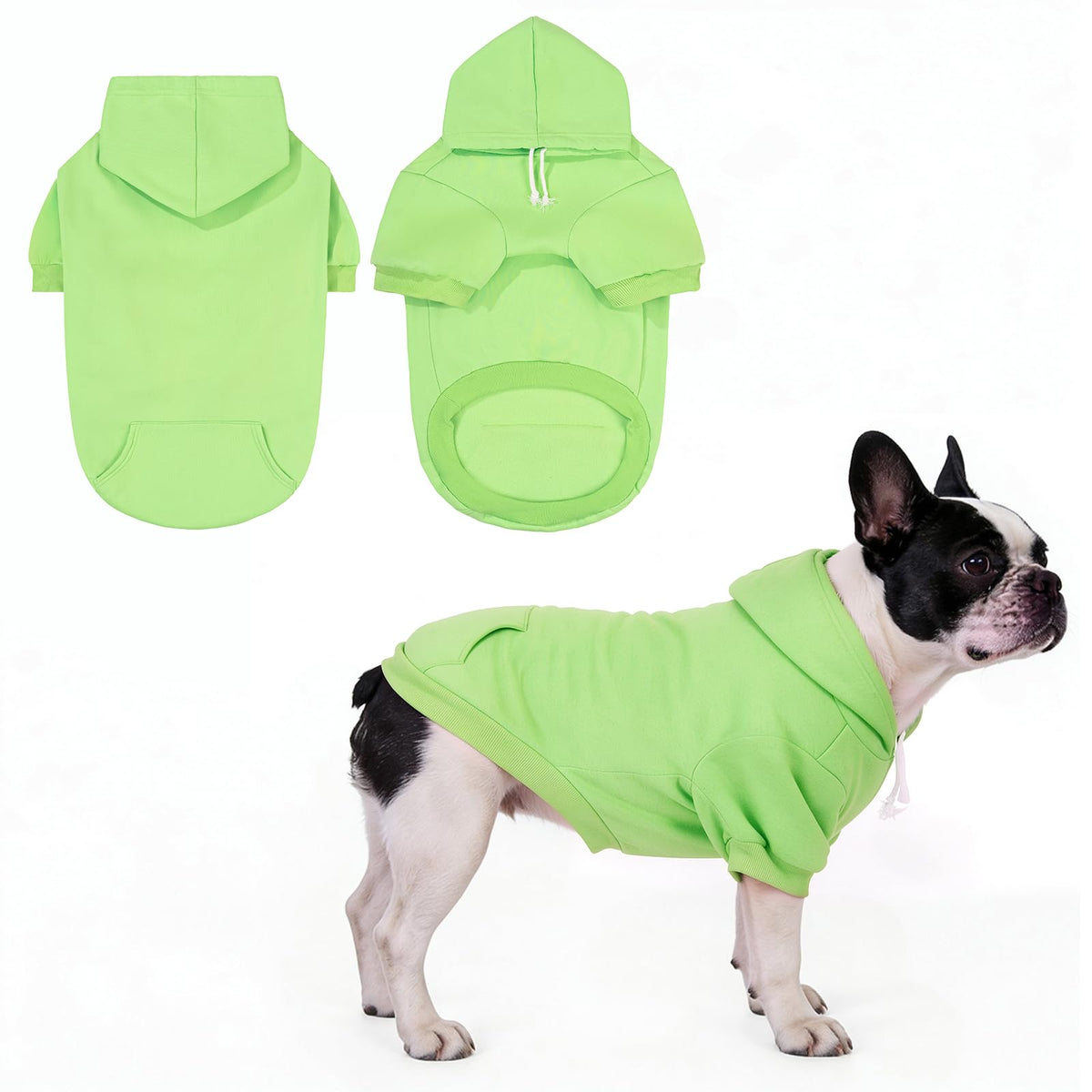 Dog Hoodie for Large Medium Small Dogs (Green / Medium)