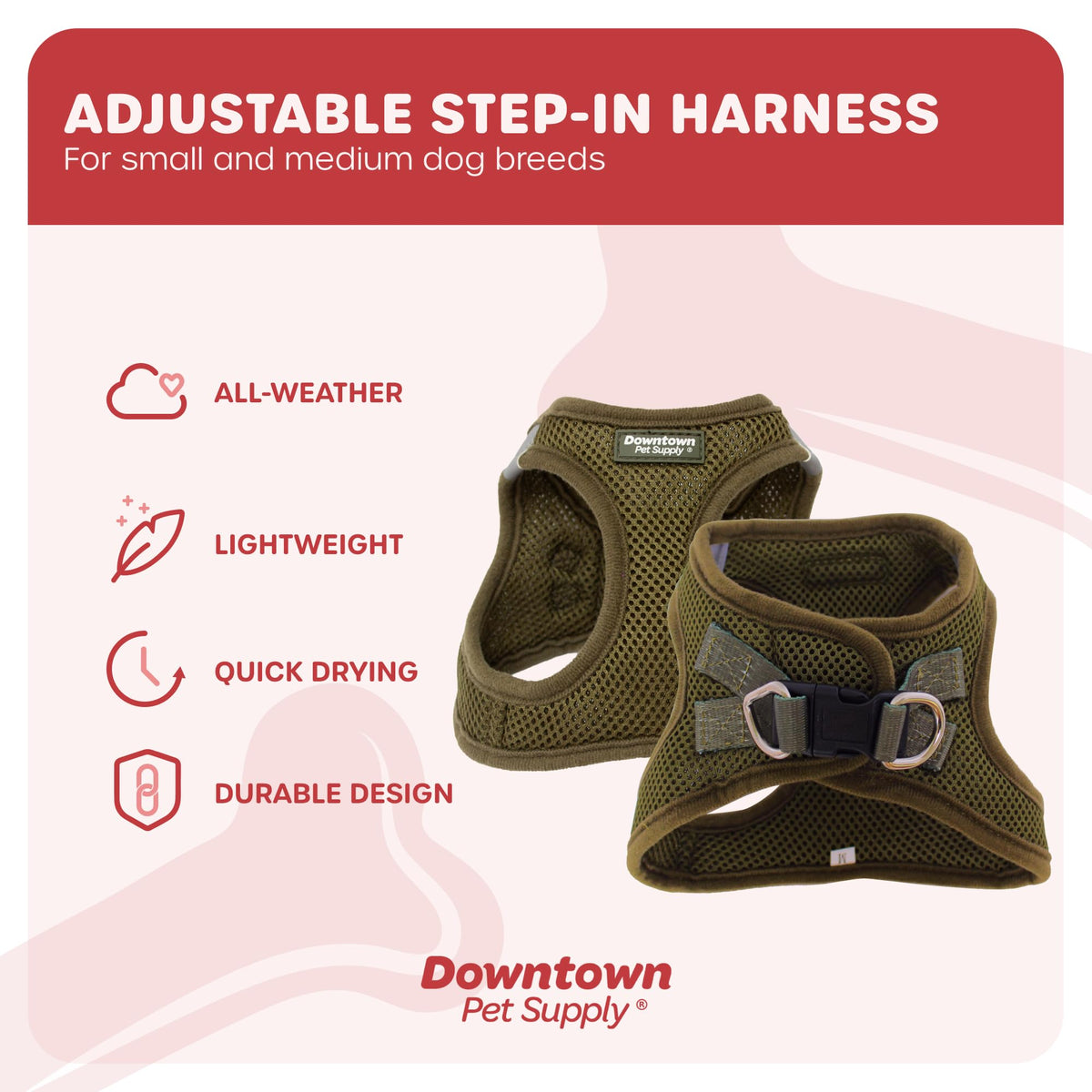 Step in Dog Harness No Pull (X-Large / Hunter Green)