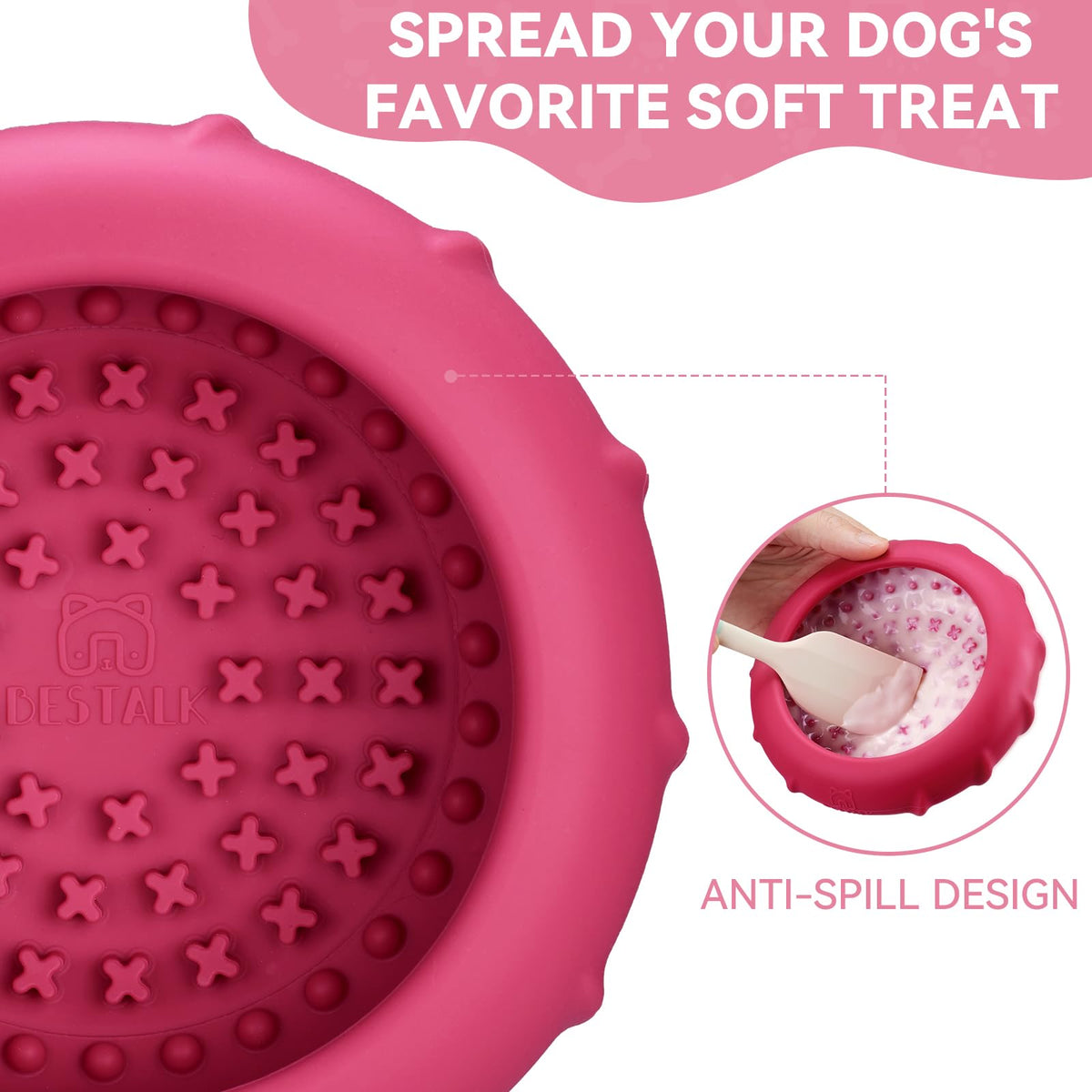 Dog Lick Bowl (Small / Rose)
