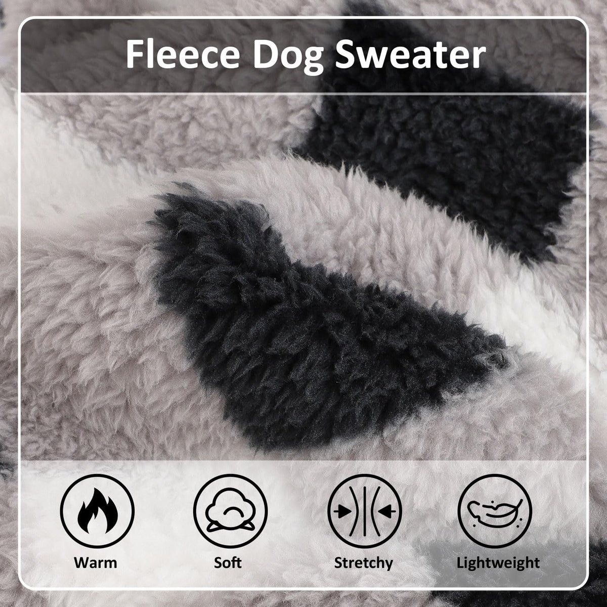 Dog Sweaters for Small Dogs (XX-Small (Chest 10 in) / Black Grid)