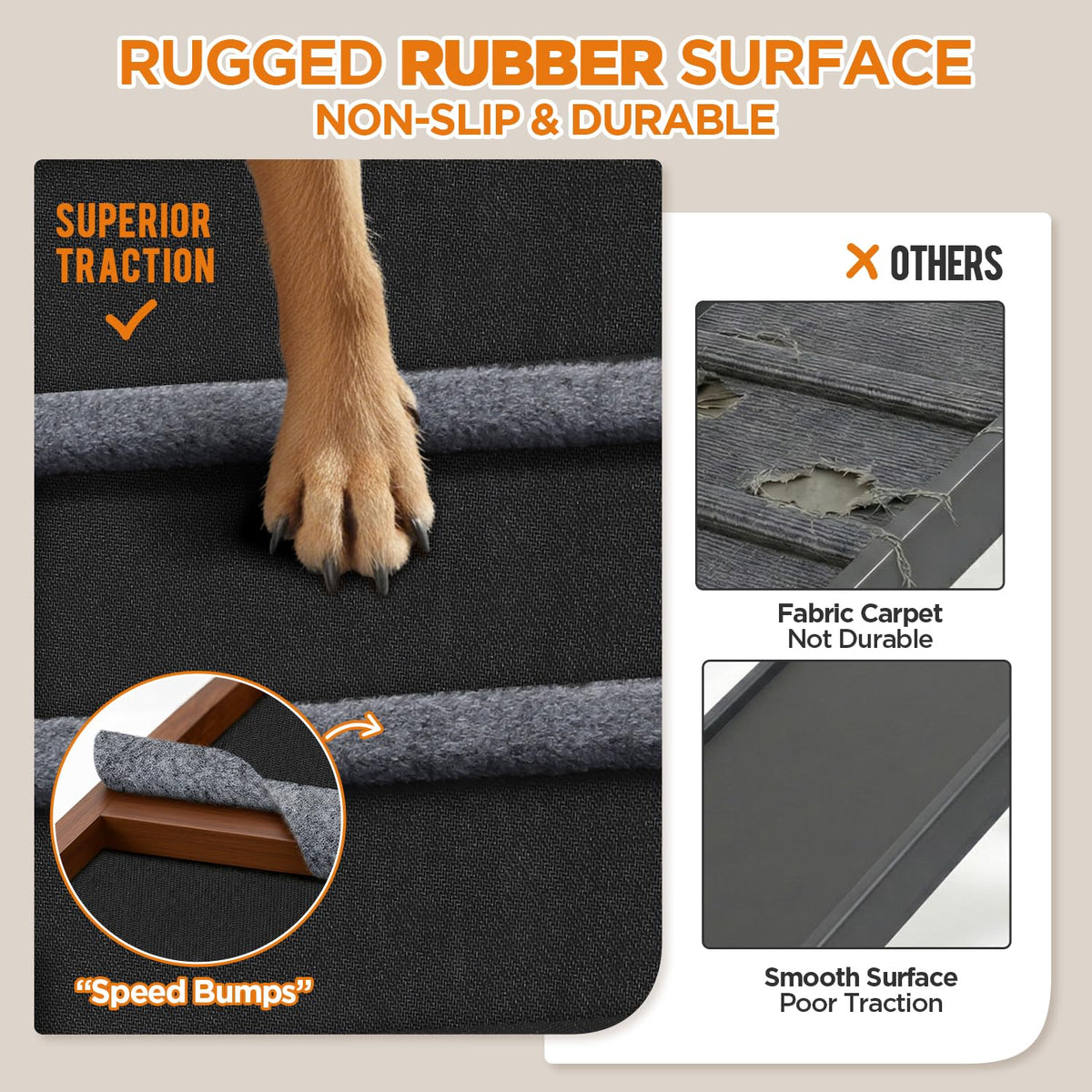 Dog Ramp for Bed (Black / Large)
