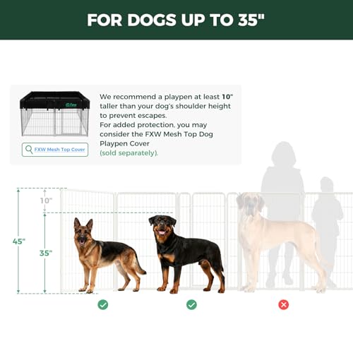 Homeplus Indoor Dog Playpen with Fence (White / 40"H)