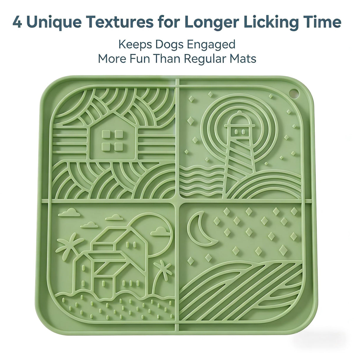 Dog Lick Mat with Suction Cups (Green)