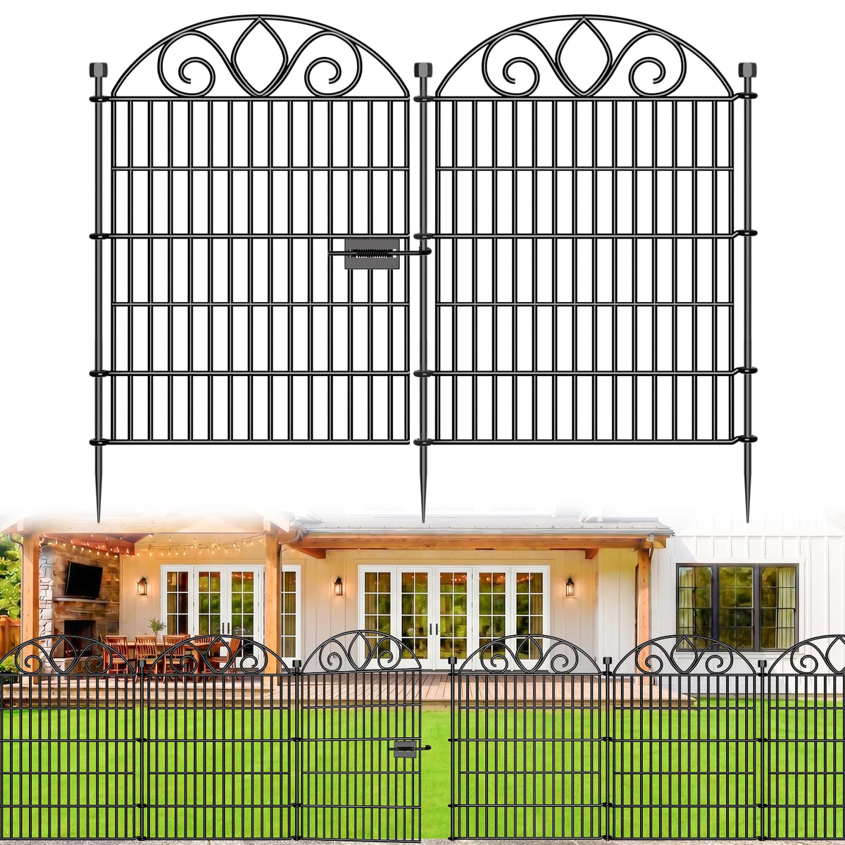 No Dig Garden Fence Outdoor for Yard (34 in(H) X 22 ft(L))
