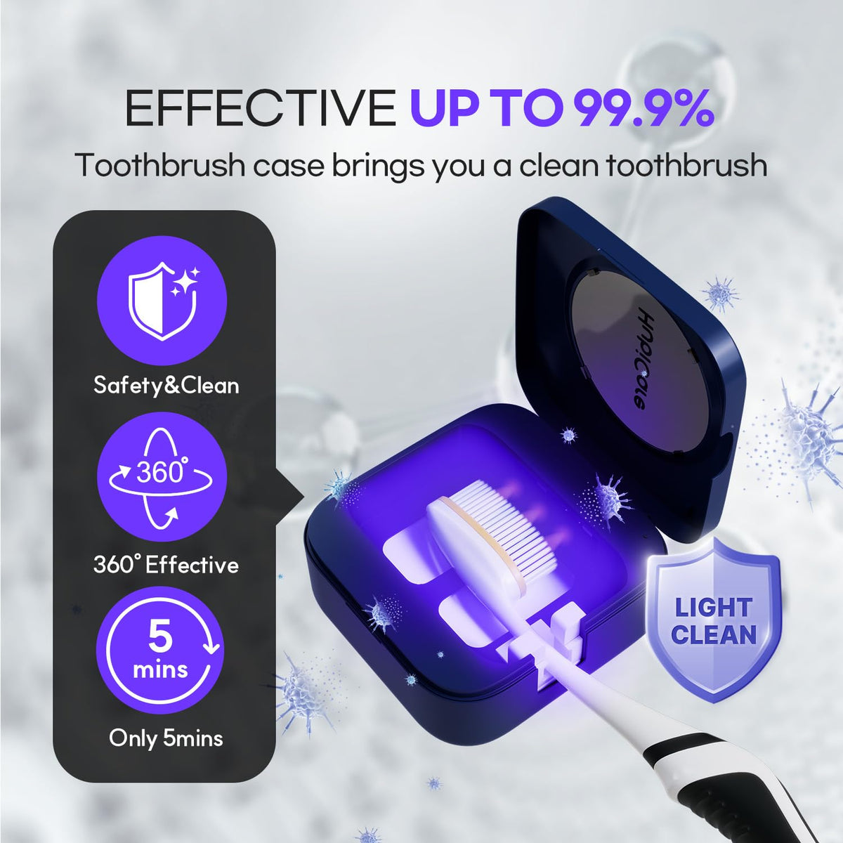 HubiCare Toothbrush Case Set (3 Color Set)