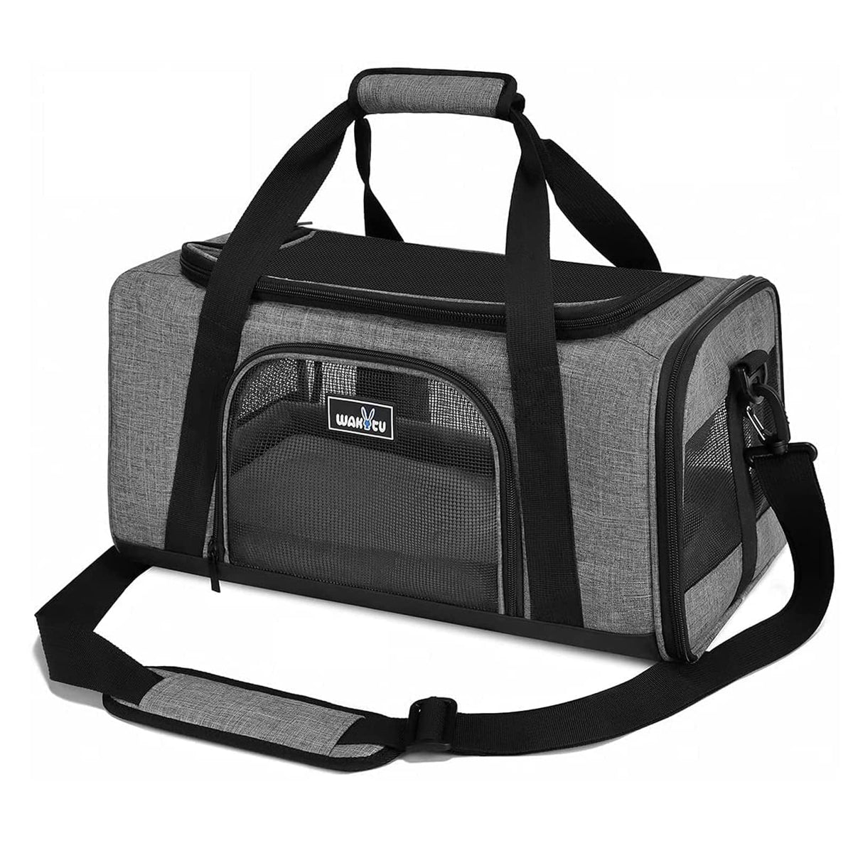 TSA & Airline Approved Soft Pet Carrier for Cats (17.7"L x 11.0"W x 8.3"H / 1.0 Grey)