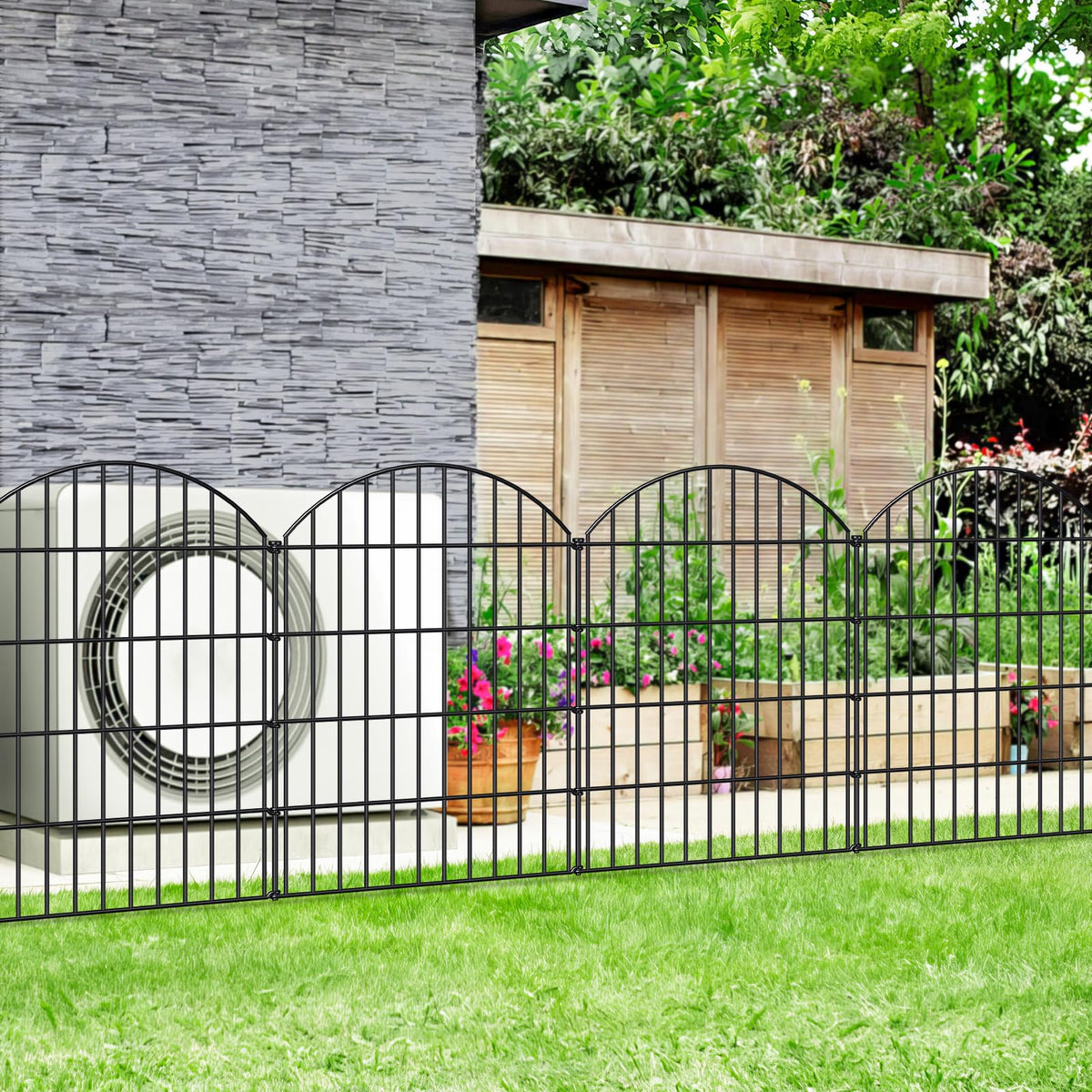 Metal Garden Fence 36 in x 23.3 ft (36"Hx23.3ft (10Panels))