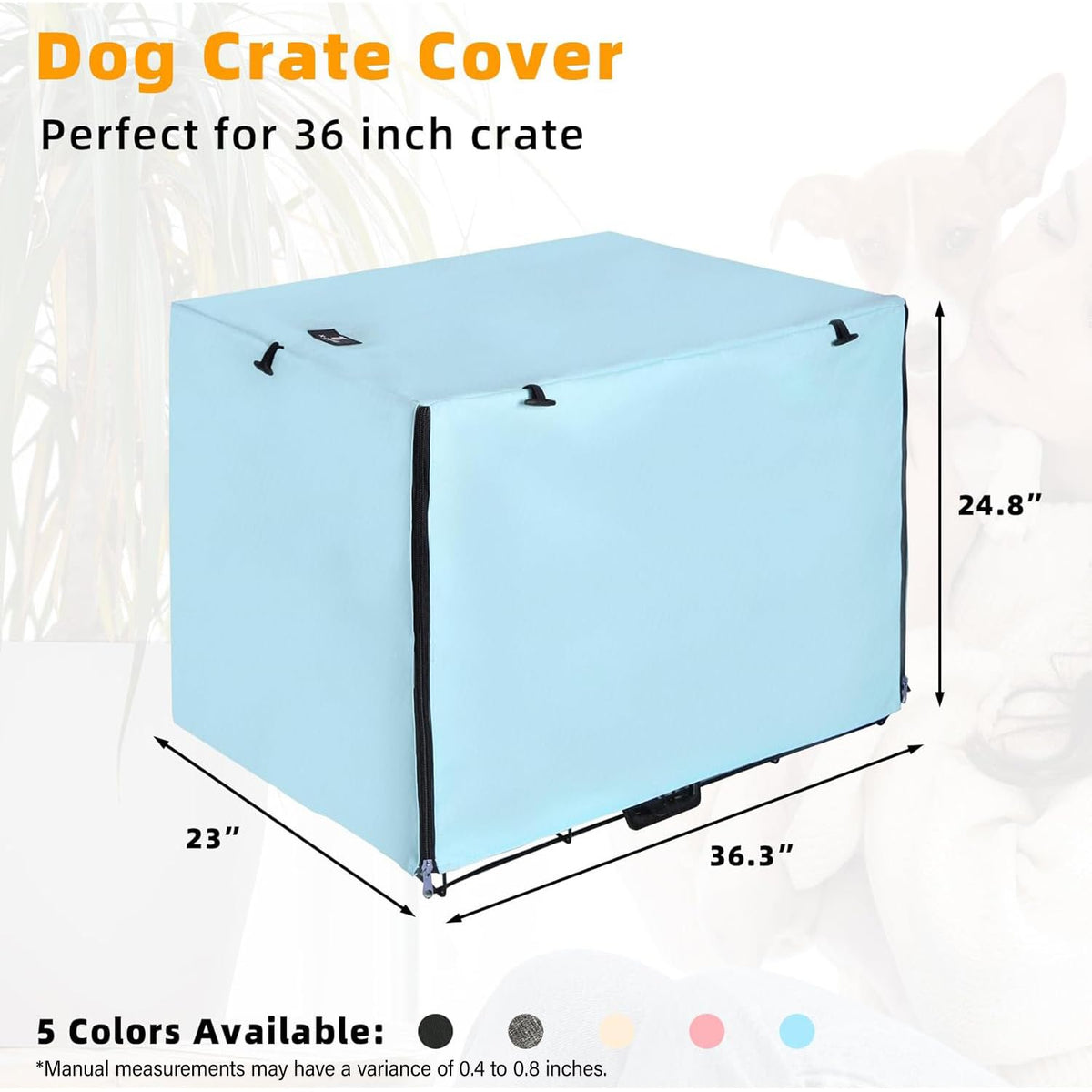 Dog Crate Cover Waterproof Kennel Cover (36.0"L x 23.0"W x 25.0"H / Blue)