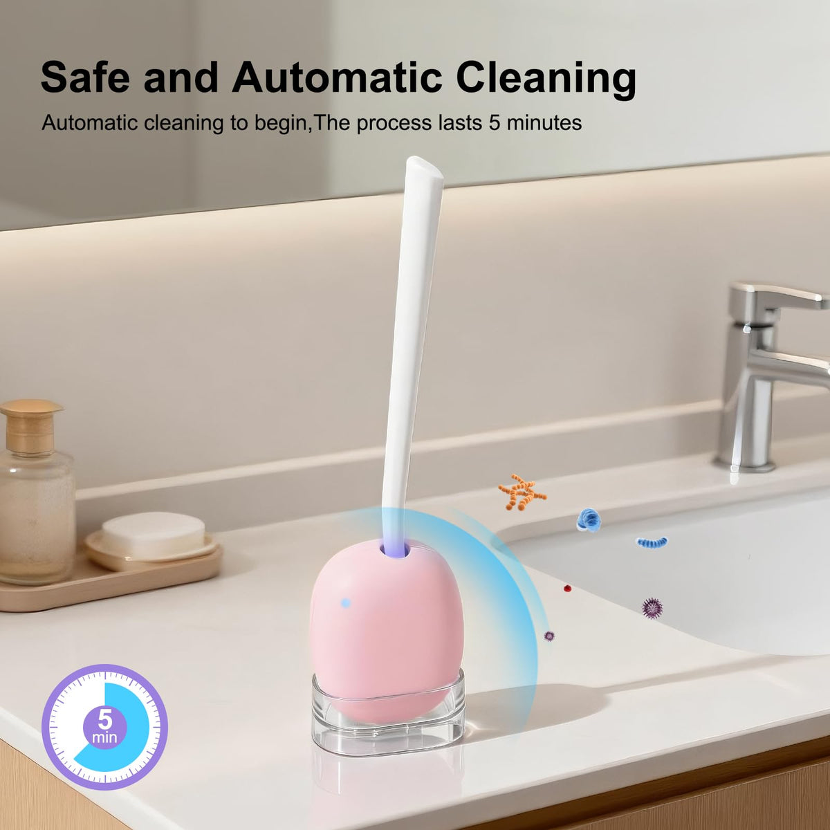 UV Toothbrush Sanitizer Holder (Pink)
