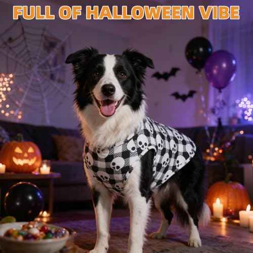 Halloween Dog Shirts for Large Dogs (Halloween Pattern / XXX-Large(Chest 31", Back 25"))