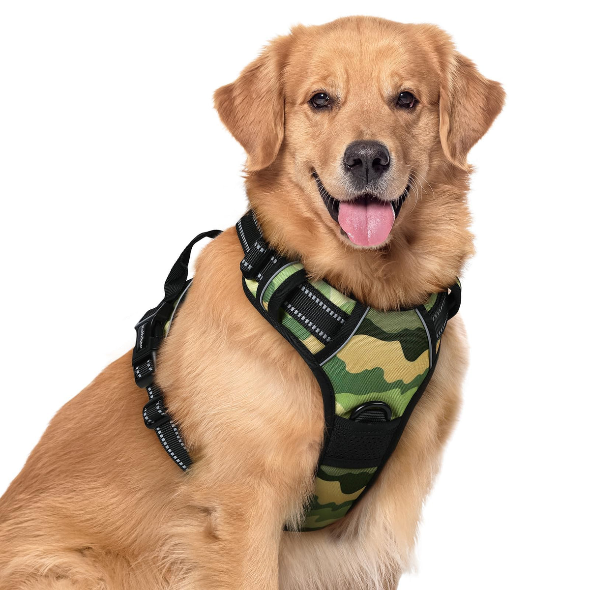 Dog Harness No Pull for Large Dogs with 2 Leash Clips (X-Large / Green Mountain)