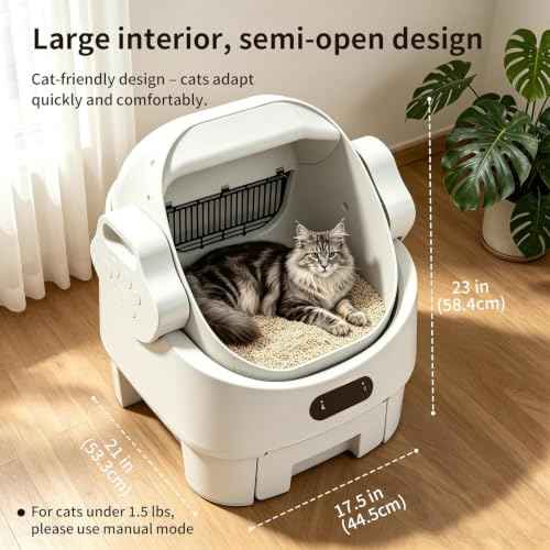Automatic Cat Litter Box Open (Automatic-White)