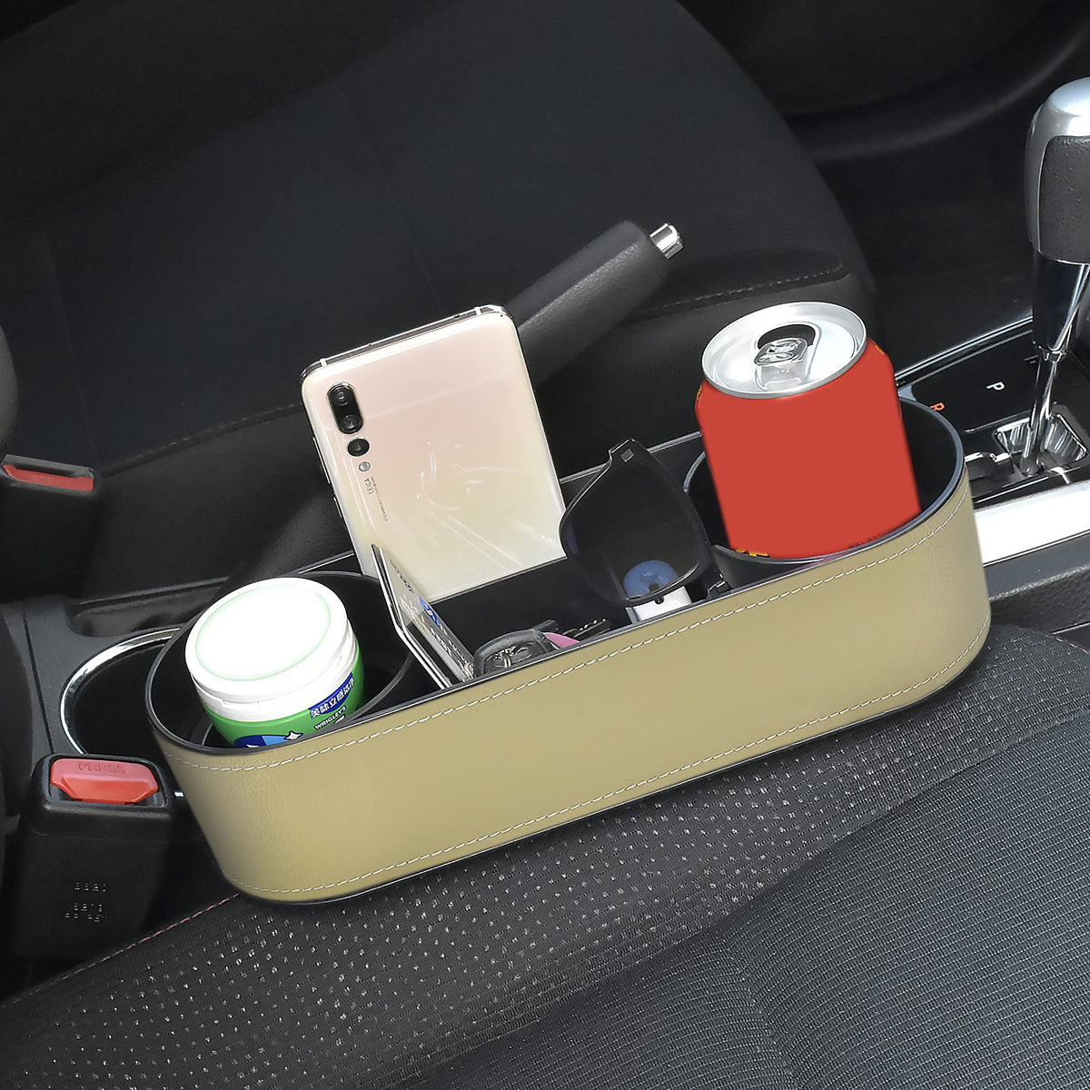 Console Side Pocket (Slim-Beige)