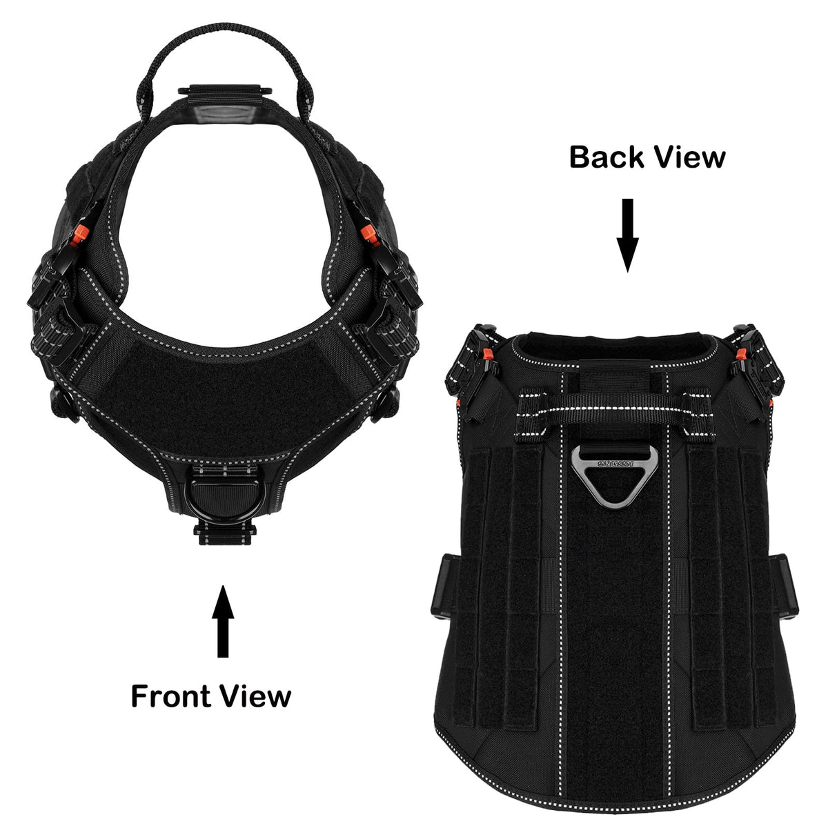 Tactical Dog Harness (X-Large (Pack of 1) / Black)