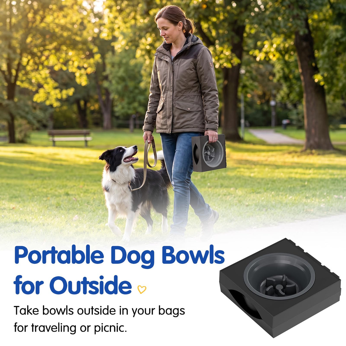 Elevated Dog Bowls Large Breed Raised Dogs Bowl Stand Large (A-Black)