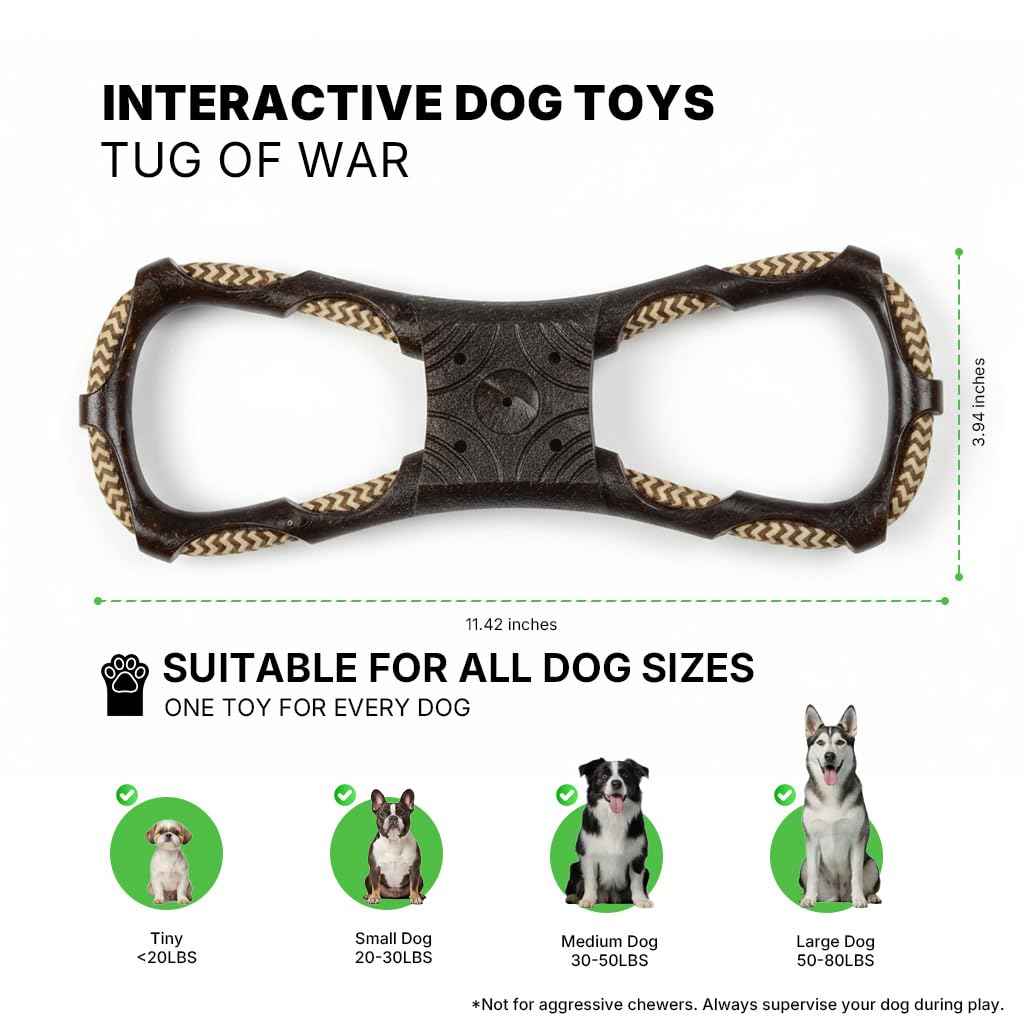 Tug of War Dog Toy (Infinity Knot - Black)
