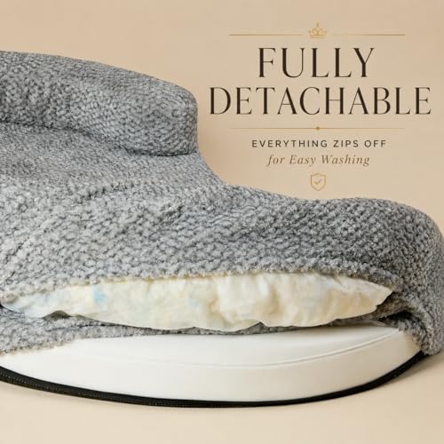 Circle Dog Bed for Small Dogs (Small (35 x 24 x 8 Inch))