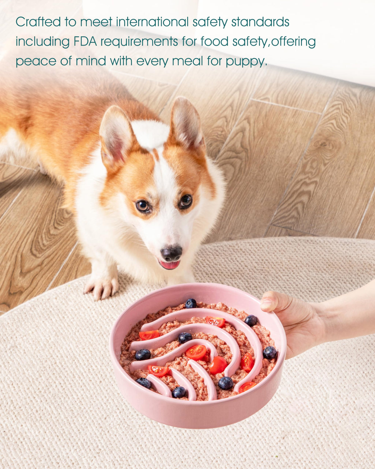 Slow Feeder Dog Bowl (Pink / 1.5 Cups)