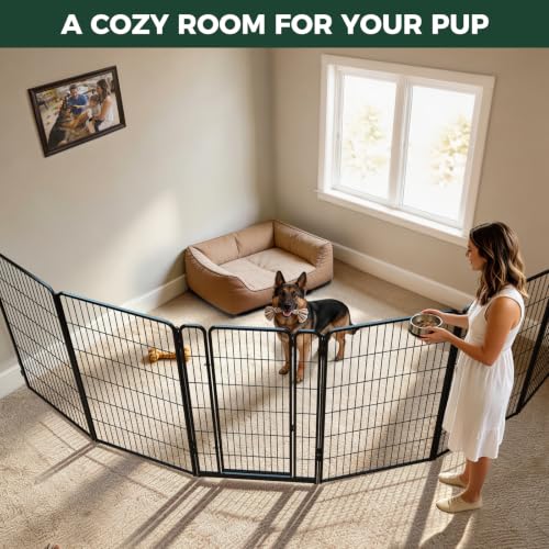 Homeplus Indoor Dog Playpen with Fence (Black / 45"H)