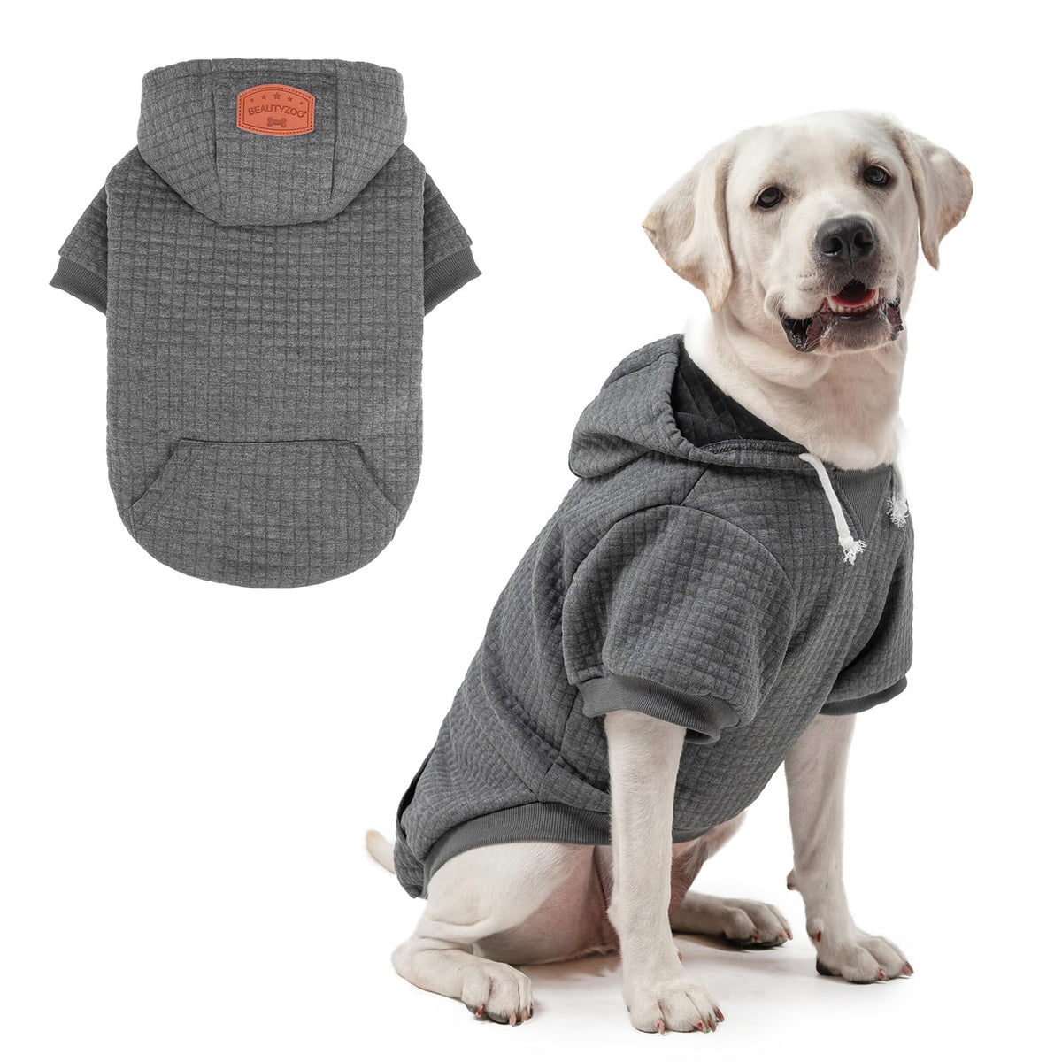 Dog Hoodies Sweater for Large Dogs (Dark Grey / XL (Back: 24",Chest: 34", Neck: 21"))