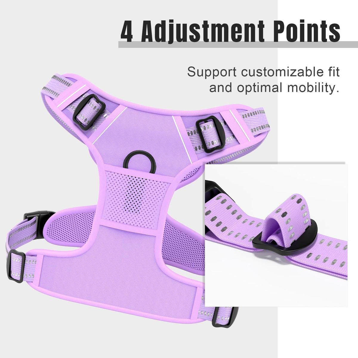 No Pull Dog Harness (Z-Purple / Medium)