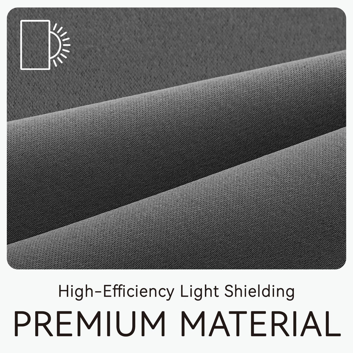 Self Adhesive Blackout Curtains (Grey / 47"W x 96"L (Pack of 1))