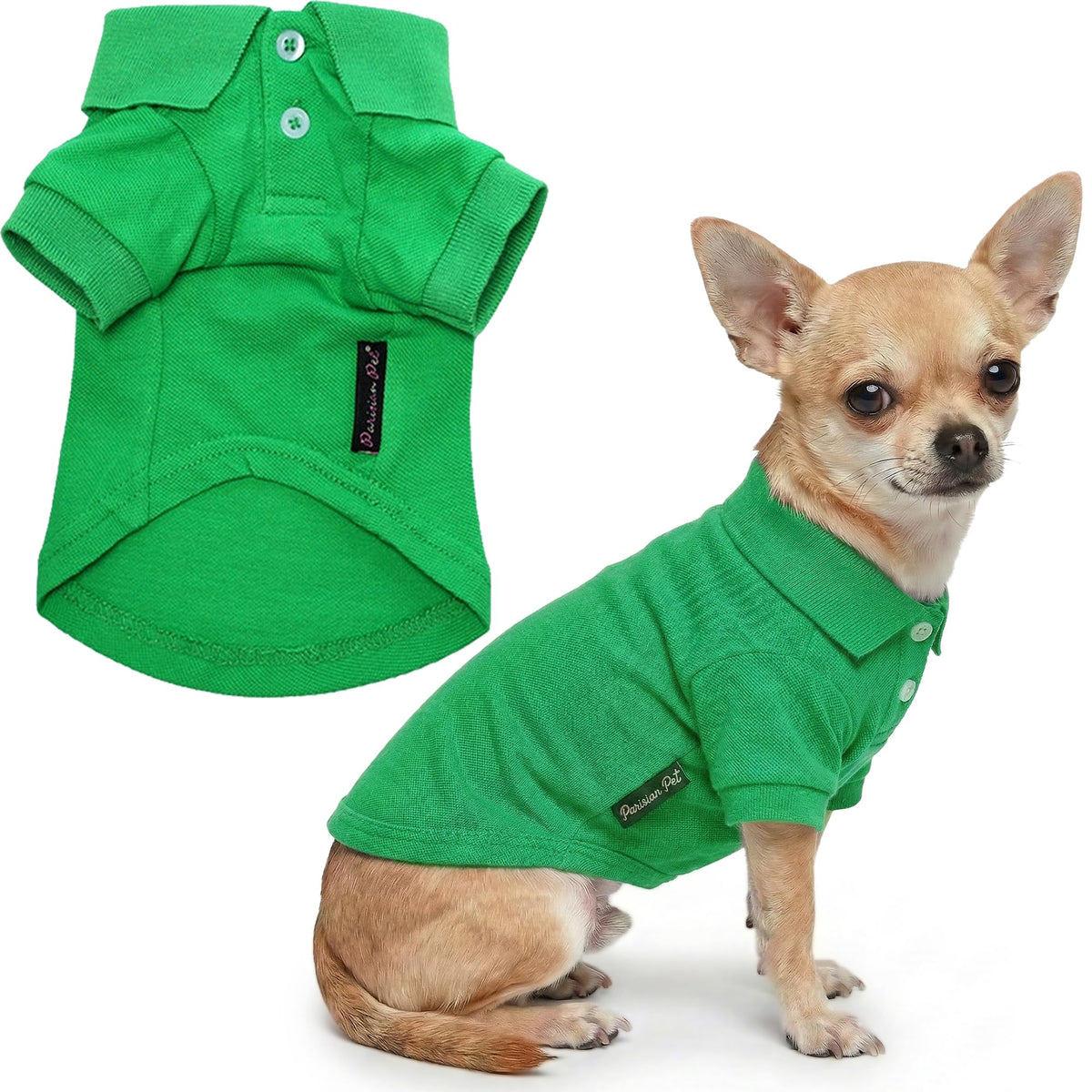 Dog Polo Shirt (S / Green Polo)