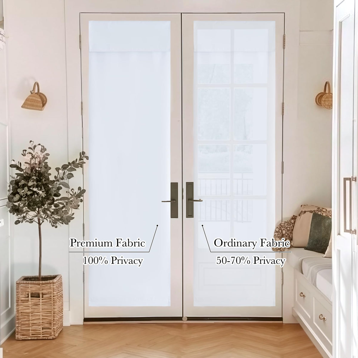 Classroom Door Window Cover (White / 8"W x 36"L (Pack of 1))
