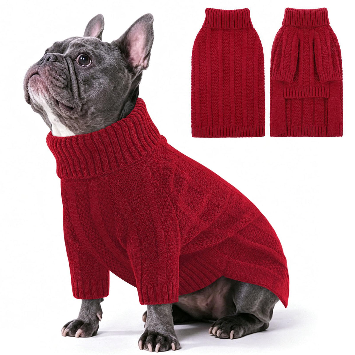 Dog Sweaters for Large Dogs (Large / Red)