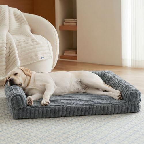 ComfyFleece® Memory Foam Orthopedic XL Pro Dog Bed 45" (Grey / 45.0"l X 32.0"w X 7"th)