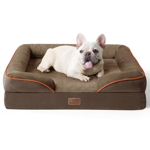 Orthopedic Dog Beds for Medium Dogs Washable Original Design (Brown / 28"l X 23"w X 6.5"th)