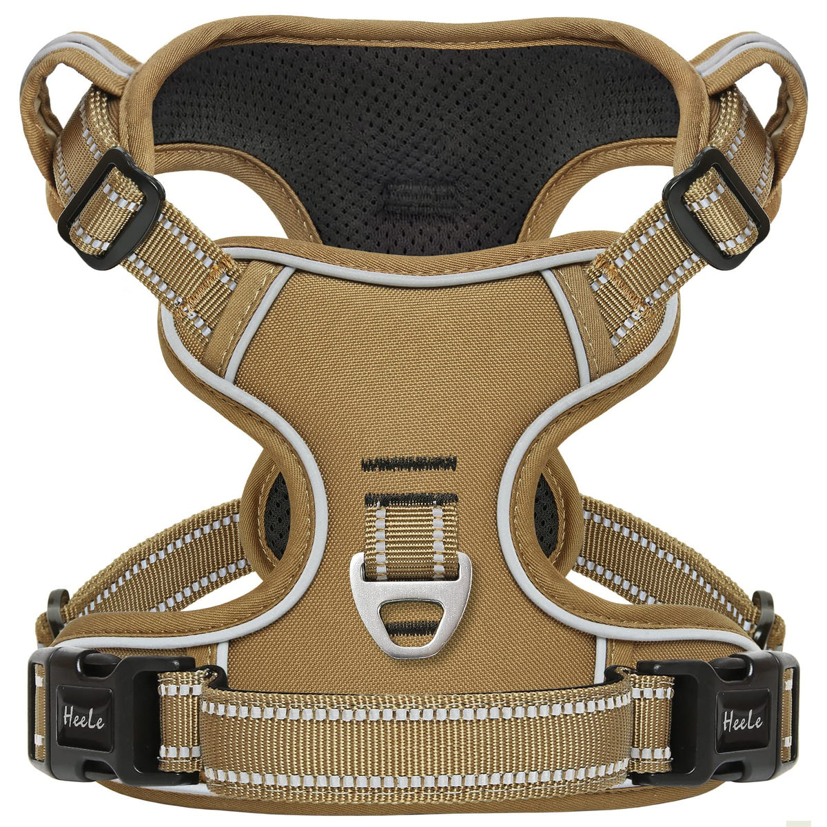 Dog Harness Dog Harness for Small Medium Large Dogs No Pull Adjustable Padded Reflective Harness with Handle for Walking Training (S / Brown)