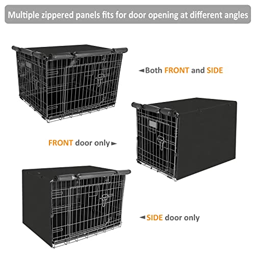 Dog Crate Cover Waterproof Kennel Cover (30.0"L x 19.0"W x 21.0"H / Black)