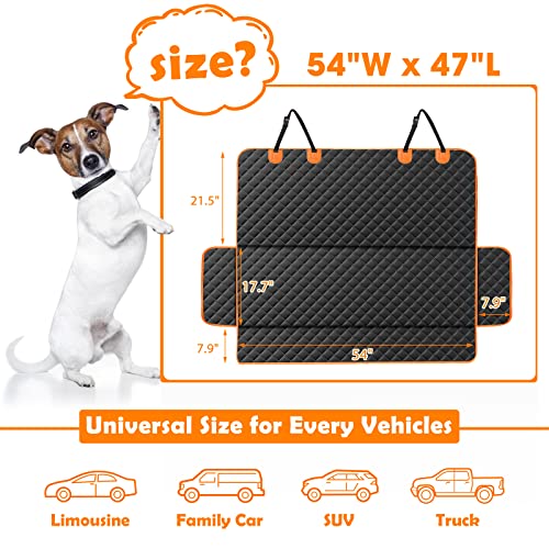Dog Car Seat Cover (Black / 53"W x 47"L)
