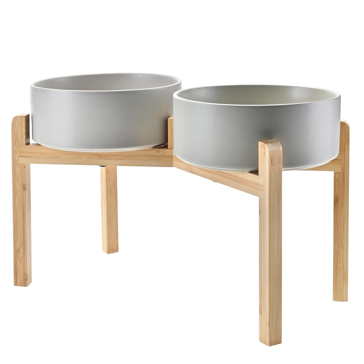 Elevated Dog Bowls Ceramic (8.3 in - 7.6 cups / Grey)