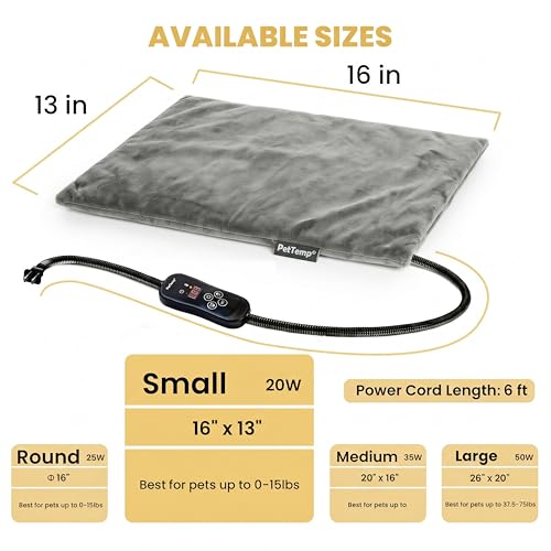 Cat Heating Pad (Gray / S: 16" x 13")