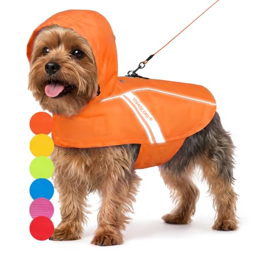 Dog Raincoat Wetoff Dog Rain Coat (Orange / XS (15"-18" chest girth))