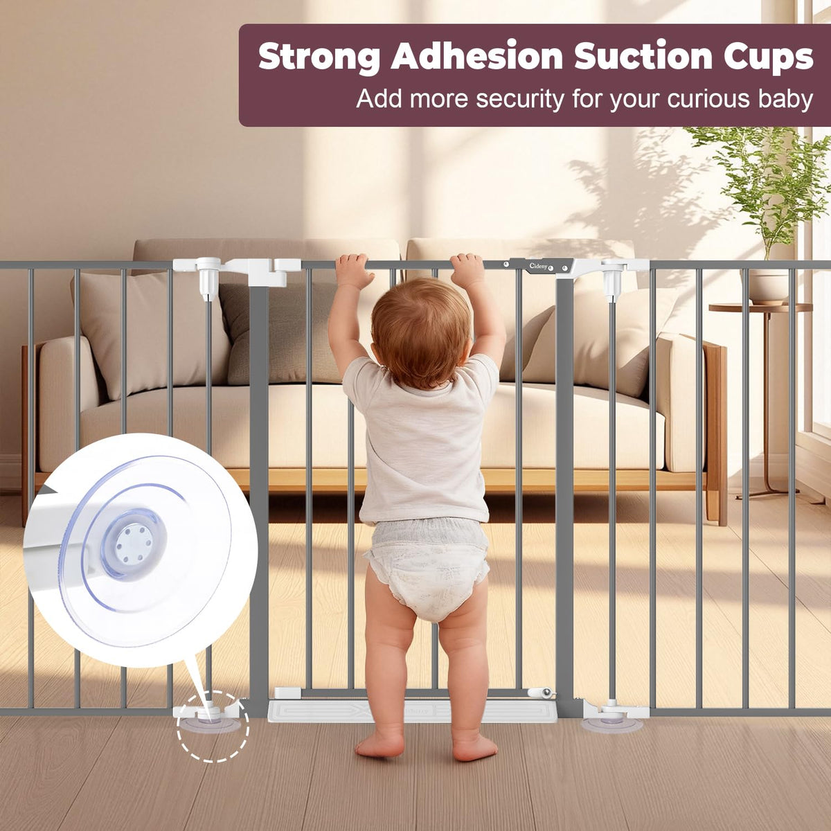 29.4 78" Extra Wide Baby Gate (Gray / 78" Wide)
