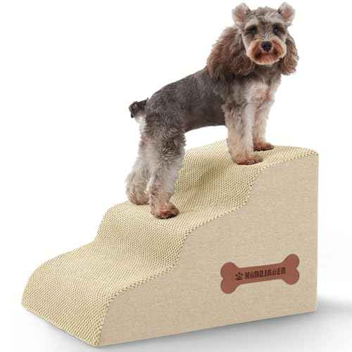 Dog Stairs for Small Dogs (Beige / 23.6"D x 15.7"W x 15.7"H)