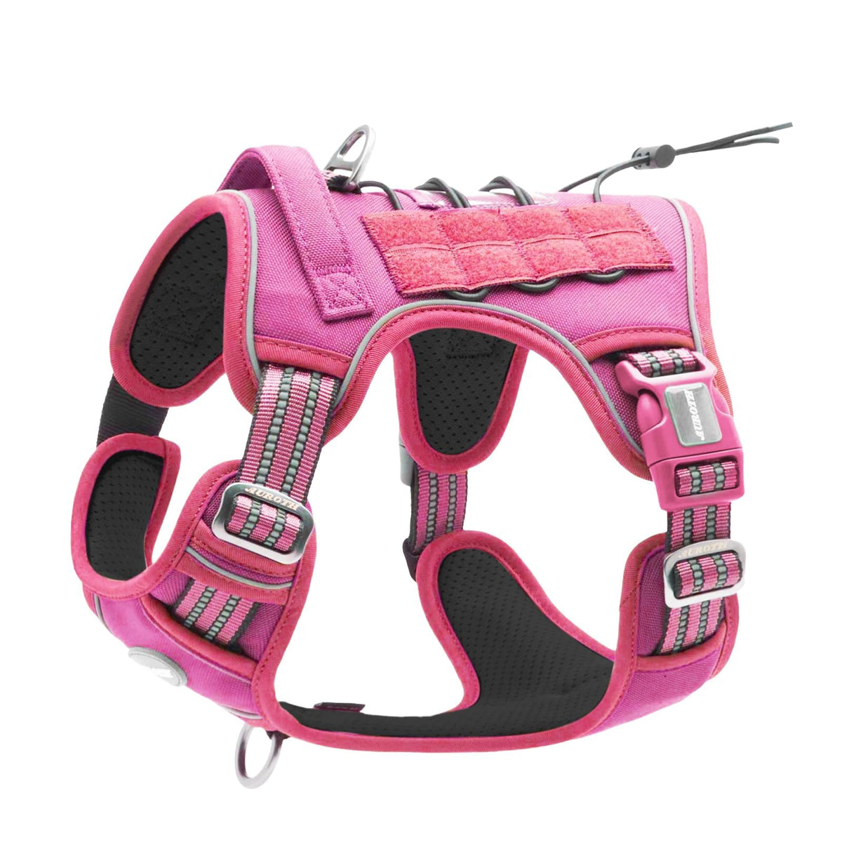 Dog Harness for Small Medium Dogs (Rose Red / S(Neck:14-21",Chest:20-31"),18-35 lbs)
