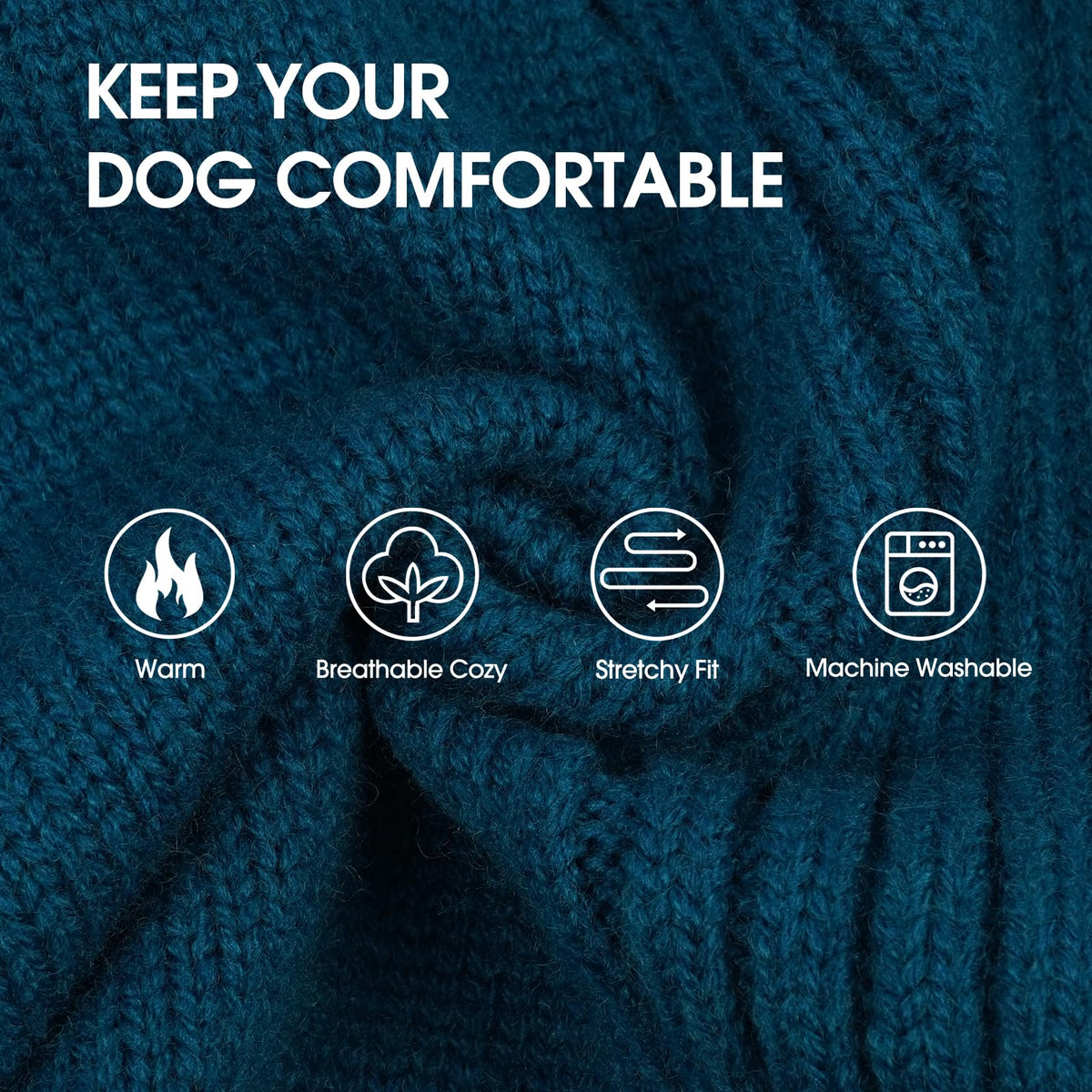 XL Dog Sweater (Peacock Blue / X-Large)