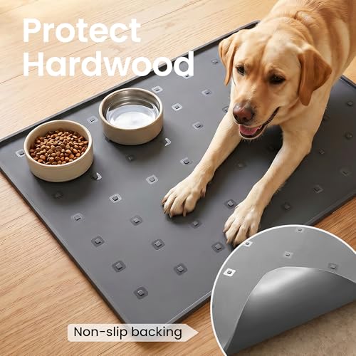 Silicone Pet Feeding Mat (grey / 26*18)