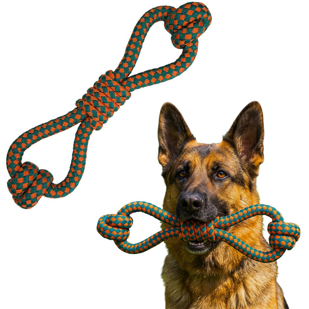 Dog Toys for Aggressive Chewers (Double Loop Tug)