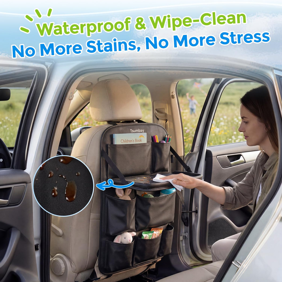Car Backseat Organizer with Tablet Holder