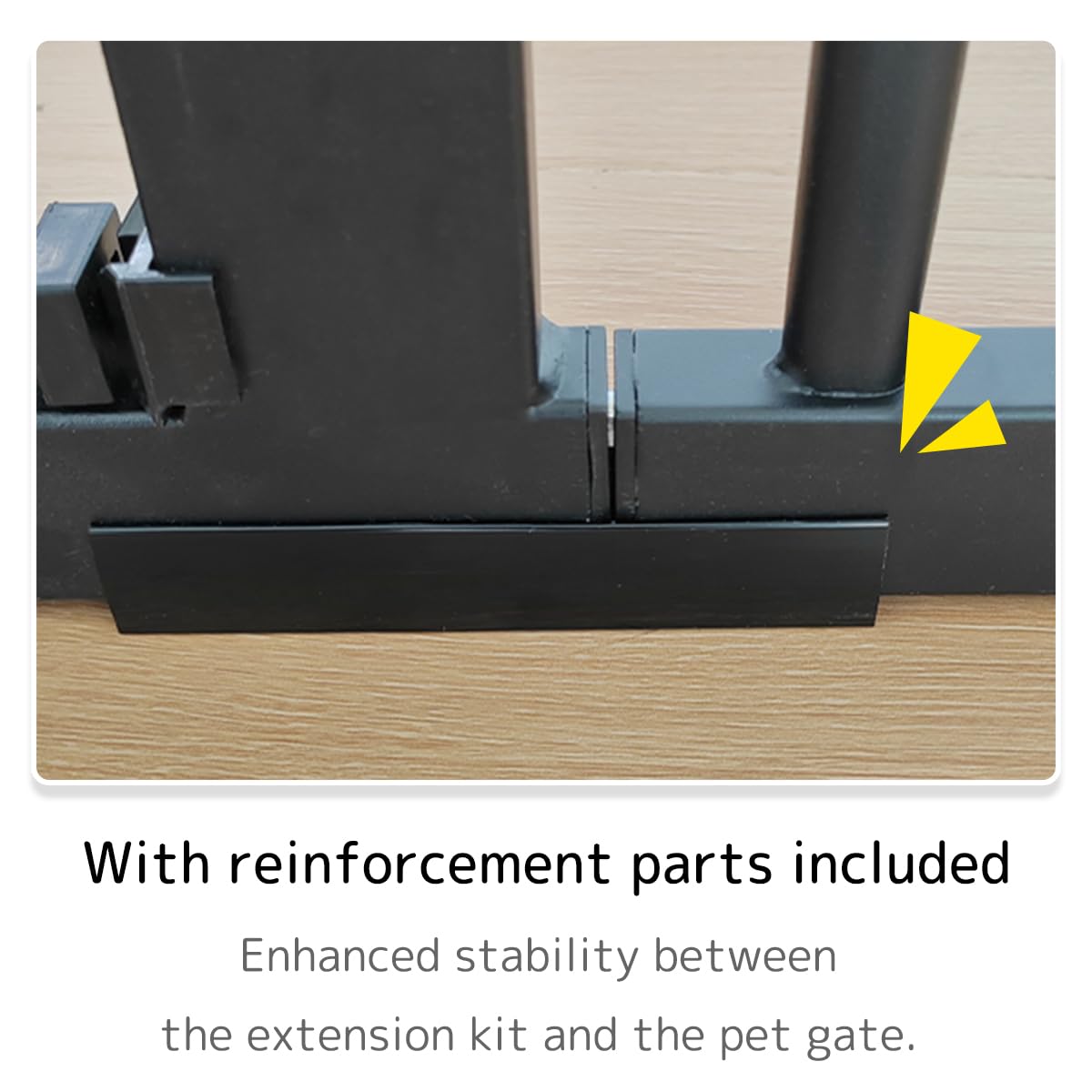 61.02" Extra Tall Pet Gate Extension Kit 16.73" Wide Black (61.02" H-black / 16.73" W, Extension)