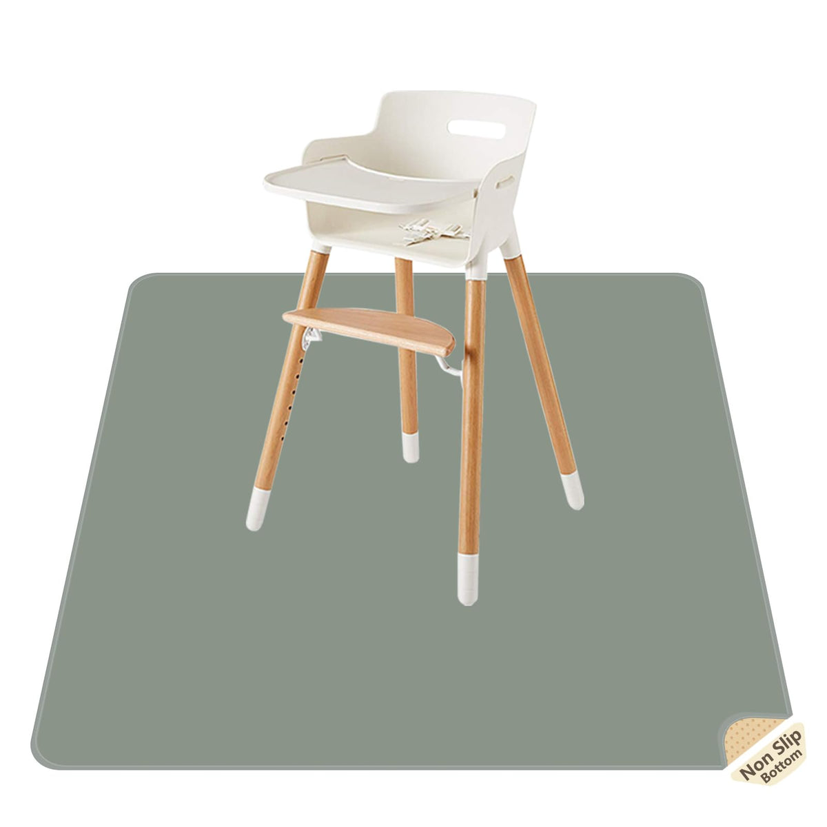 Splat Mat for Under High Chair (Gray)