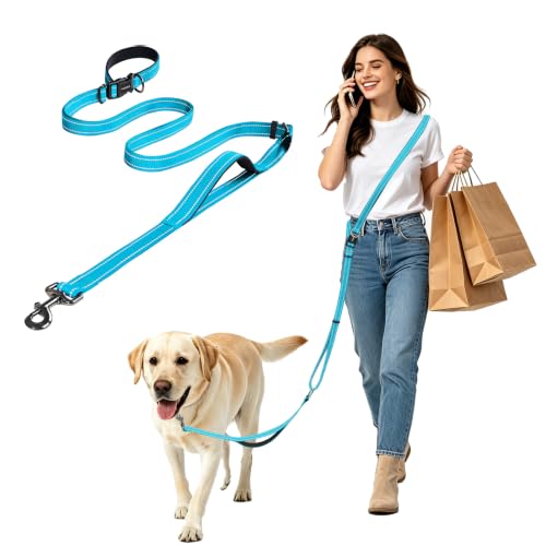 Hands Free Dog Leash by Kazazoo (Sky blue / M)