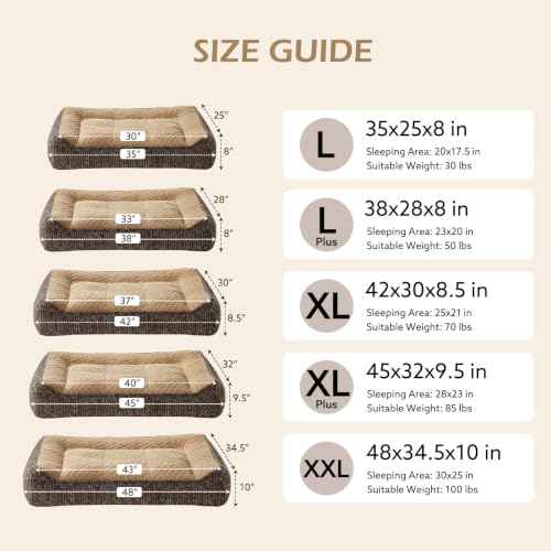 Extra Large Orthopedic Dog Beds Large Sized Dog (XXL(48"L x 34.5"W x 10"Th) / Brown)
